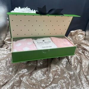 Kate Spade Pink and White Polka Dot Socks Set
